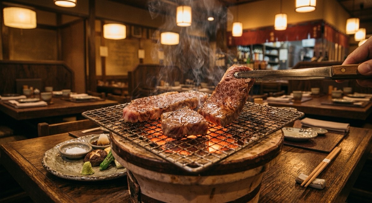 強火の遠火でじっくり焼き上げる旬魚